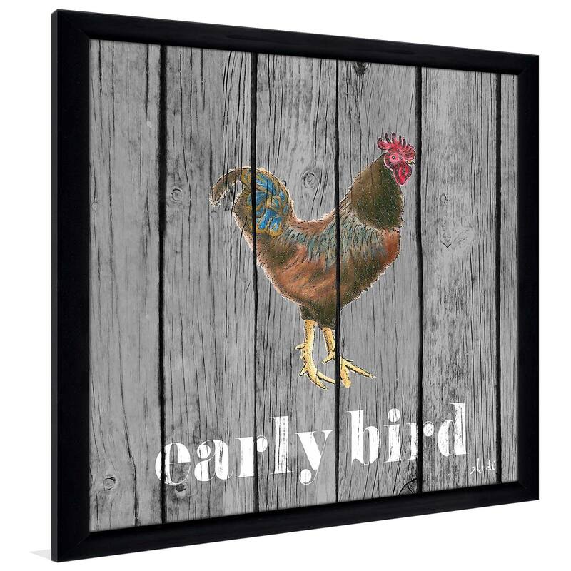 "Early Bird Rooster (Square)" Print on Acrylic