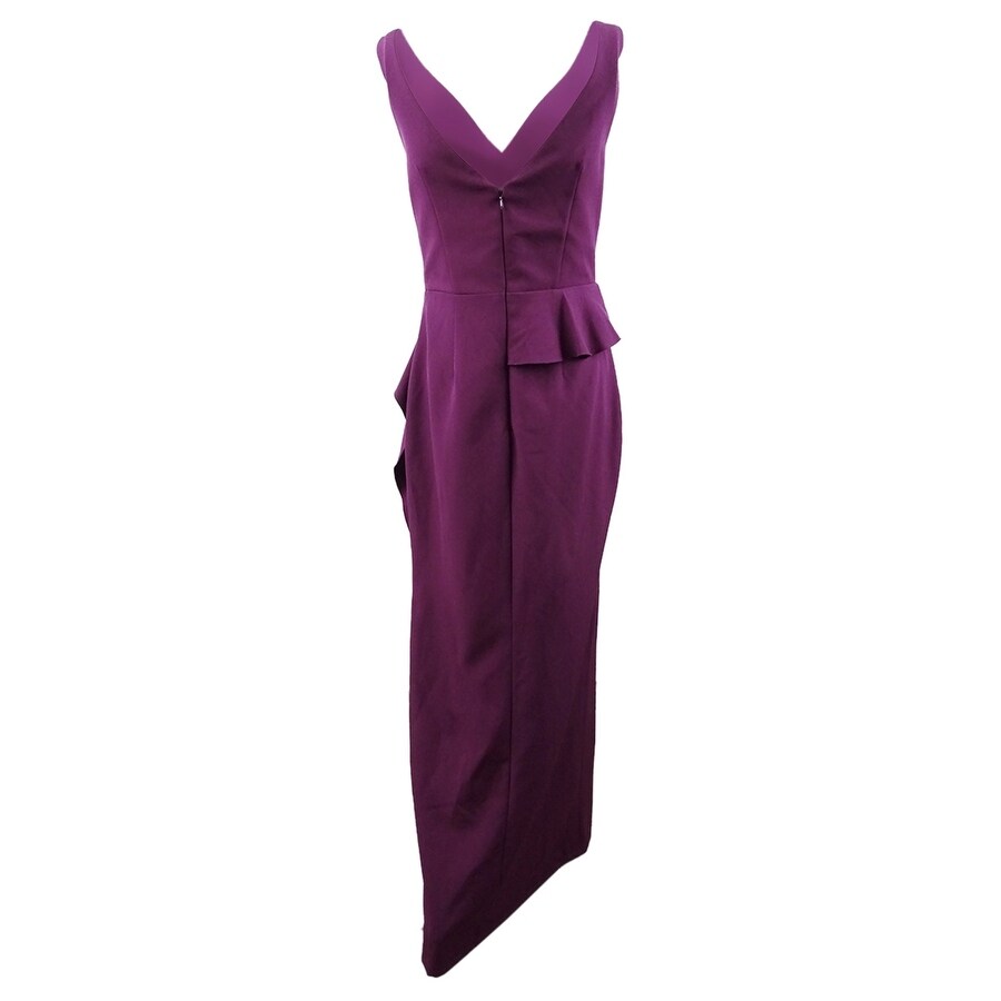 plum peplum dress