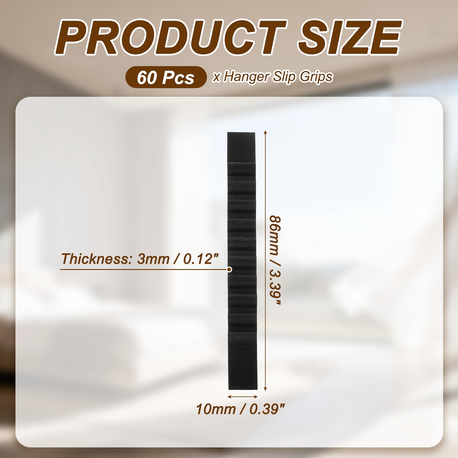 Clothes Hanger Grips Non-Slip Rubber Silicone Clothing Hanger Strips for Wood Plastic Home Stores Use Scale-Like Design