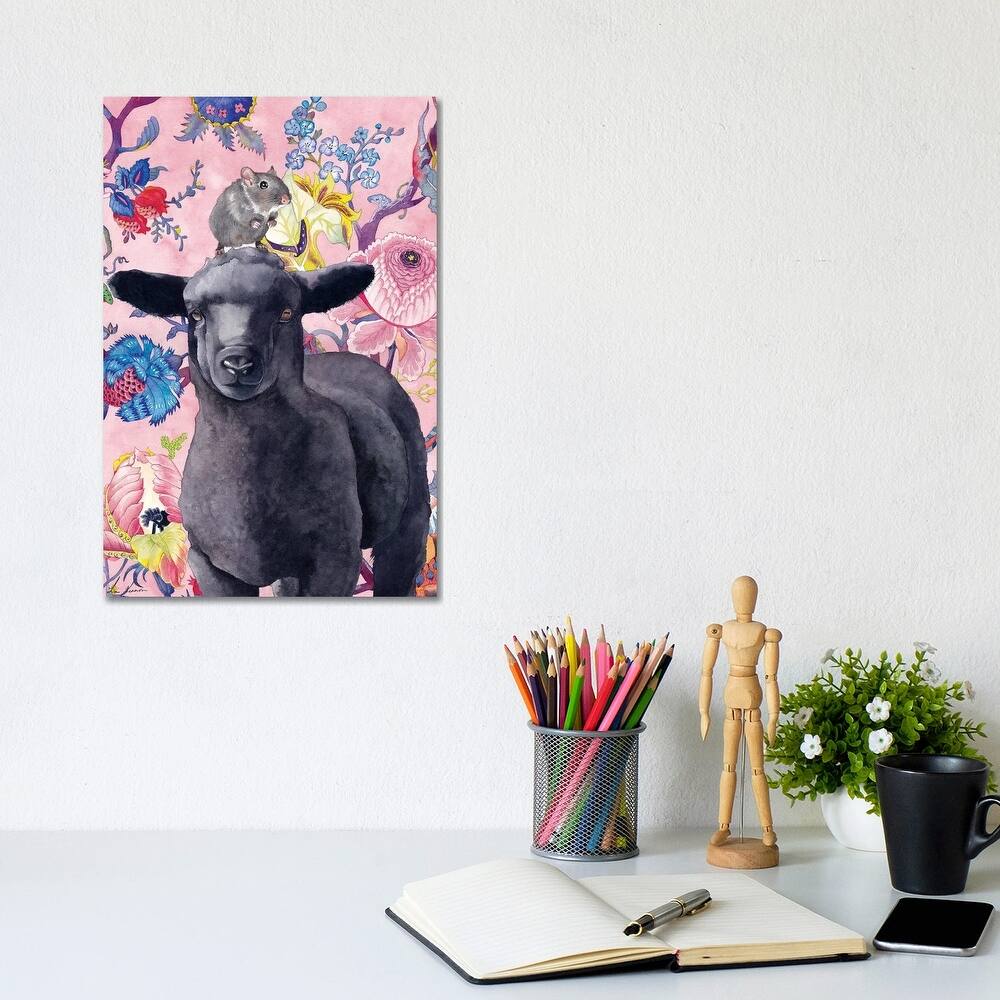 iCanvas "Black Sheep" by Lisa Lennon Canvas Print