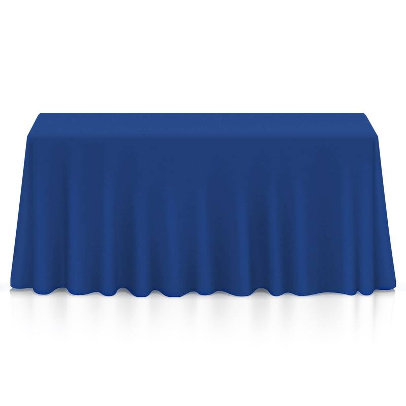 90 x 132in 10pk Rectangular Polyester Tablecloths Royal Blue - Set of 10