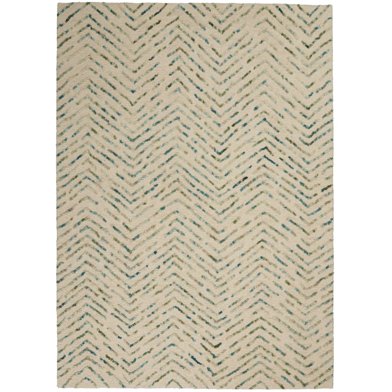 Nourison Vail Textured Herringbone Wool Area Rug