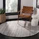 SAFAVIEH Handmade Abstract Nettie Modern Viscose Rug - 8' x 8' Round - Camel/Black
