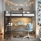 preview thumbnail 2 of 7, Twin Size Metal Loft Bed with Safety Guard & Ladder, No Box Spring Needed