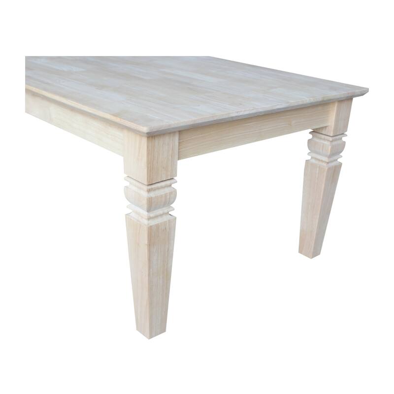 Unfinished Solid Parawood Java Coffee Table