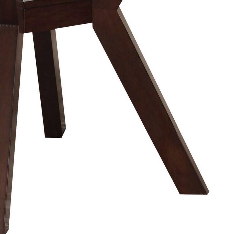 Round Wooden Dining Table, Espresso Brown