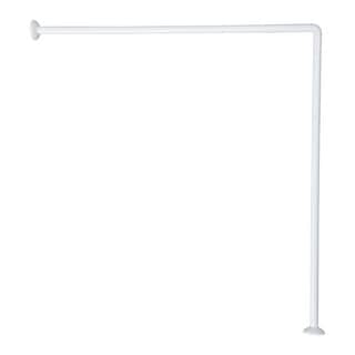 Wall Mounted Corner Shower Curtain Rod 35.4 - 35.4 Inches