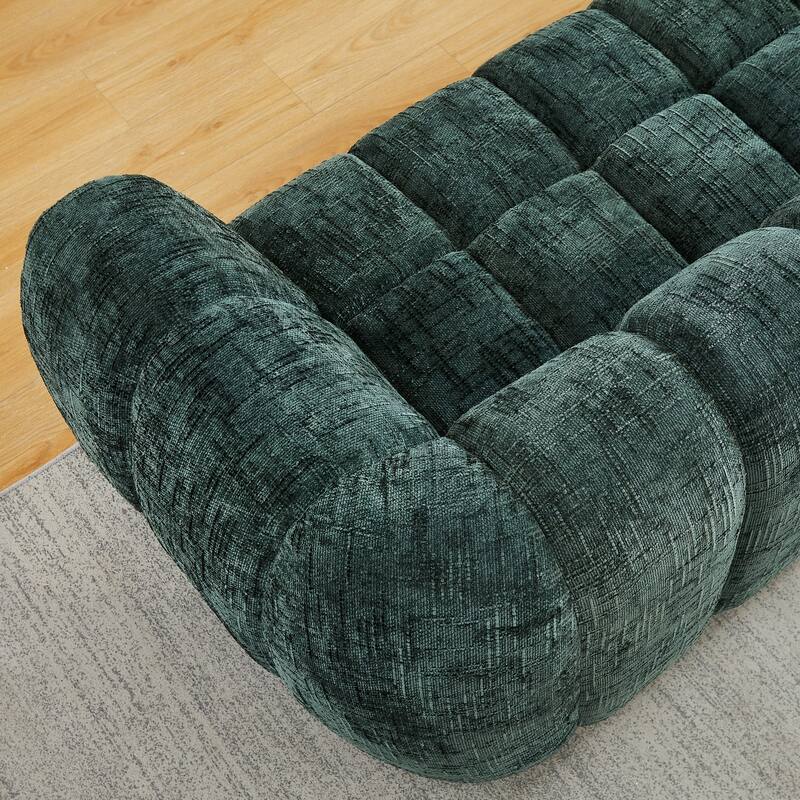 86.5" 3-Seater Chenille Pure Foam Sofa