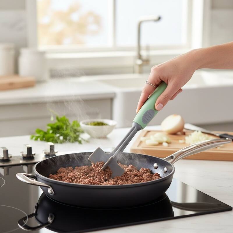 Handy Housewares 10-Inch Soft Grip Handle Meat Chopper / Food Masher