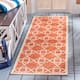 SAFAVIEH Courtyard Lawanda Trellis Indoor/ Outdoor Waterproof Patio Backyard Rug - 2'7" x 8'2" - Terracotta/Beige