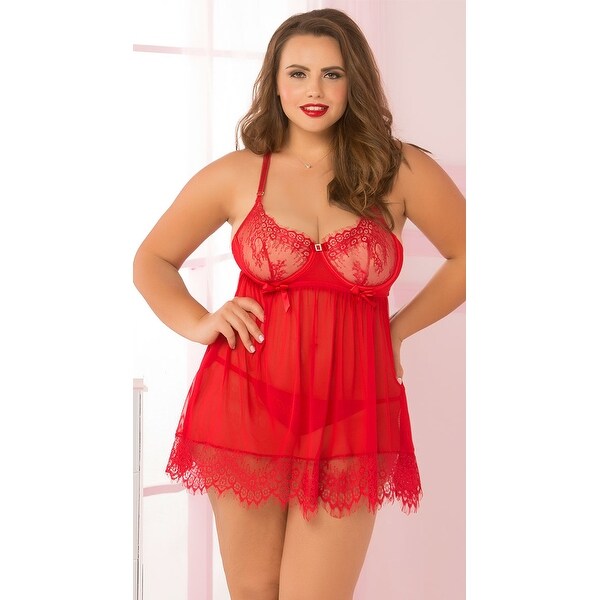 plus size babydoll with underwire