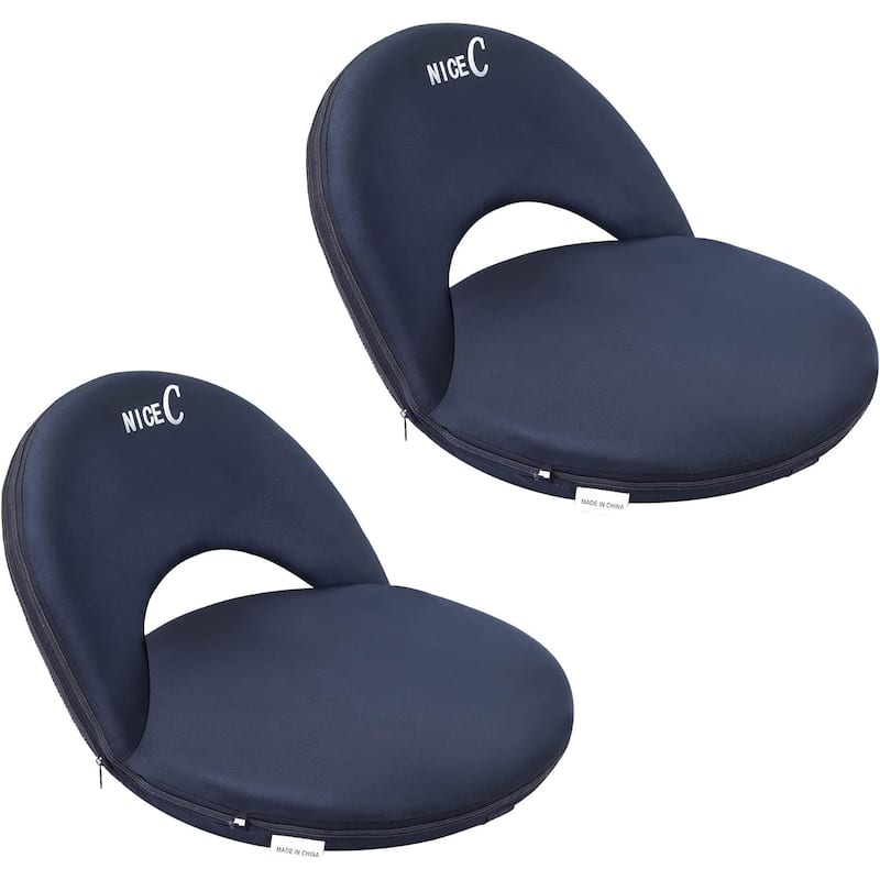 Stadium Seats, Floor Chairs, Bleacher Chairs, 10-Posisition Reclining Waterproof Cushion - 2-Pack