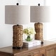 preview thumbnail 4 of 14, Enzo 25" Coastal Water Hyacinth LED Table Lamp, (Set of 2), by JONATHAN Y