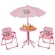 preview thumbnail 3 of 1, Costway Kids Picnic Table & Chair Set with 2 Folding Chairs & Height - See Details Pink