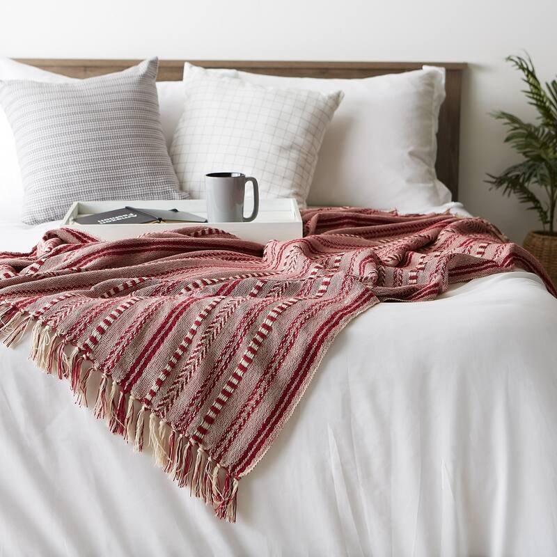 DII Braided Stripe Decorative Throw