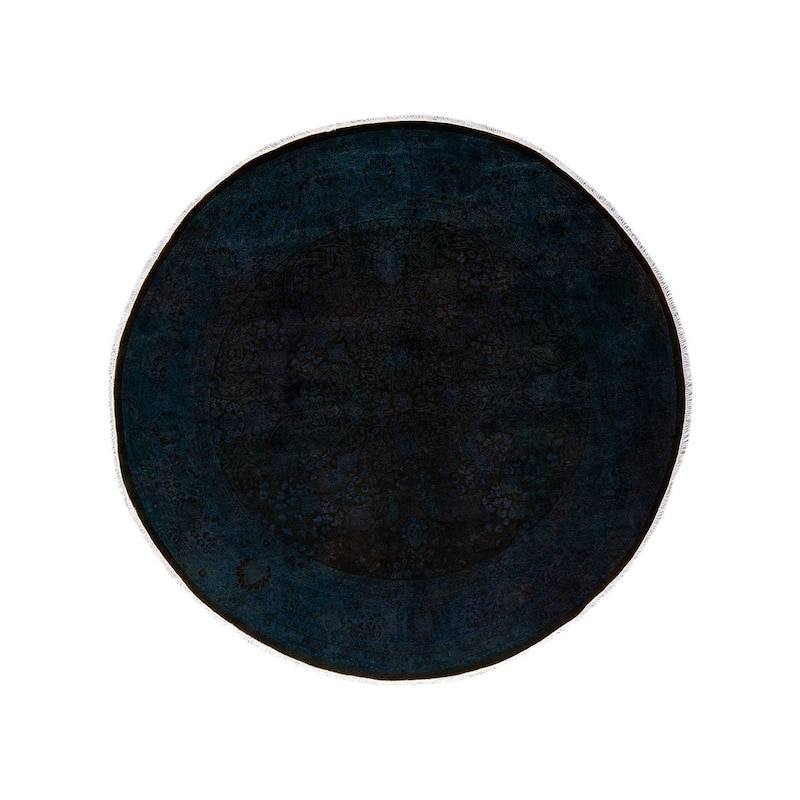 Fine Vibrance, One-of-a-Kind Hand-Knotted Area Rug - Blue, 6' 1" x 6' 1" - 6' 1" x 6' 1"