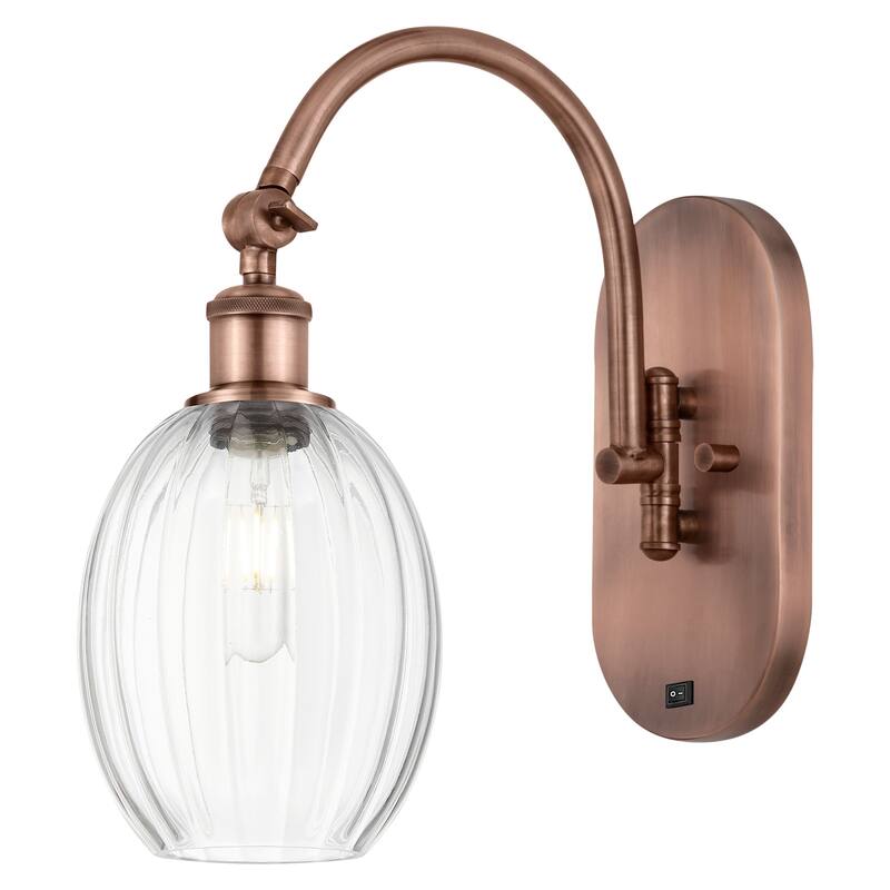 Innovations Lighting 918-1W-15-7 Preston Sconce Preston 15" Tall Wall - Antique Copper / Clear