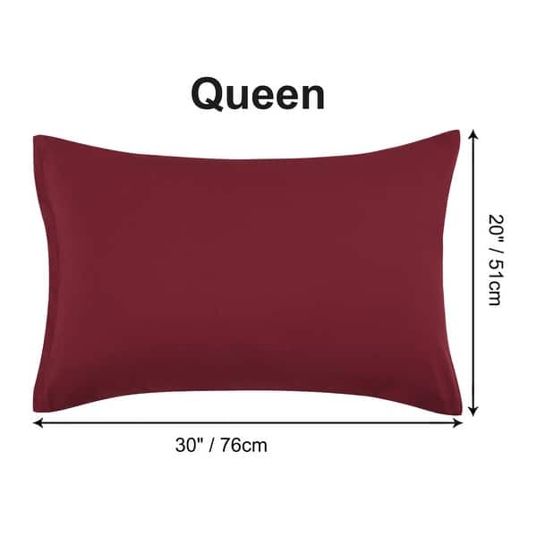 dimension image slide 6 of 39, 2 Pcs Zippered Pillowcases, Brushed Microfiber Pillow Case Cover