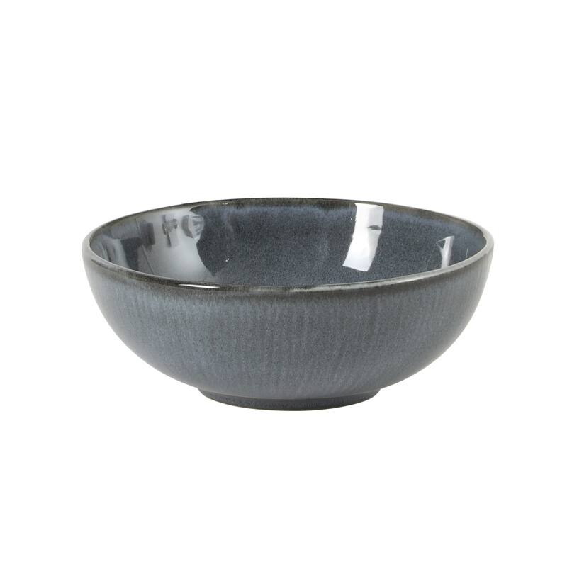 Gibson Elite Sandy Pines Stoneware Plates and Bowls Set - 12 Piece Reactive Glaze Dinnerware Set - Service for 4