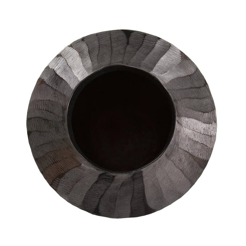 Carbon Gray Chiseled Aluminum Jar