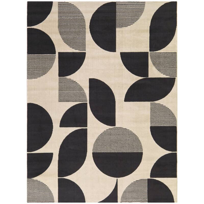 Cremazie Modern Geometric Area Rug - 5' 3" x 7' - Cream - Rectangle