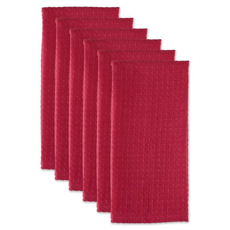 DII Black Recycled Cotton Waffle Dishtowel (Set of 6)