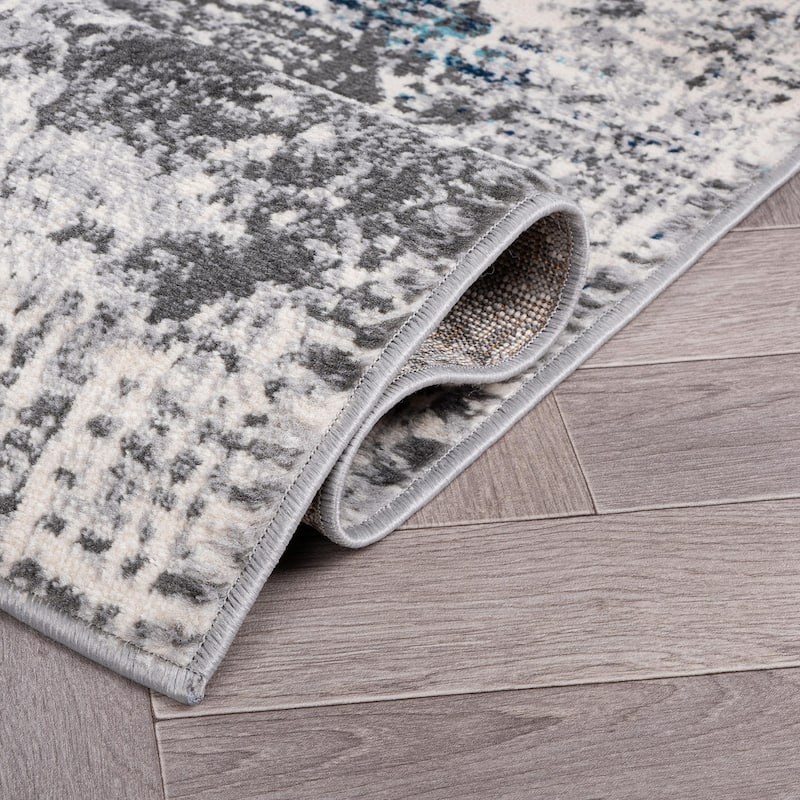 World Rug Gallery Prague Distressed Abstract Area Rug