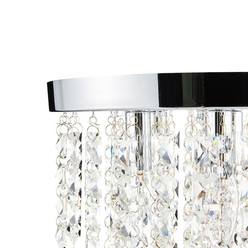CO-Z 11" 5-light Flush Mount Crystal Chandelier Ceiling Light