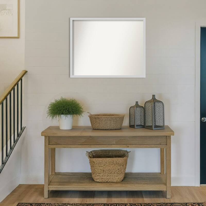 Incline Non-Beveled Wood Framed Wall Mirror