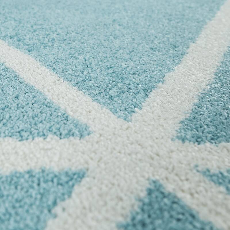 Modern Area Rug for Living Room Geometric Pattern in pastel colors