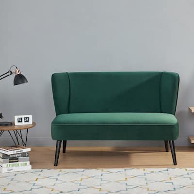 Porch & Den Brooklawn Wingback Mid-century Loveseat