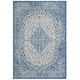 preview thumbnail 12 of 43, SAFAVIEH Courtyard Suzann Indoor/ Outdoor Waterproof Patio Backyard Rug 6'7" x 9'6" - Blue/Grey