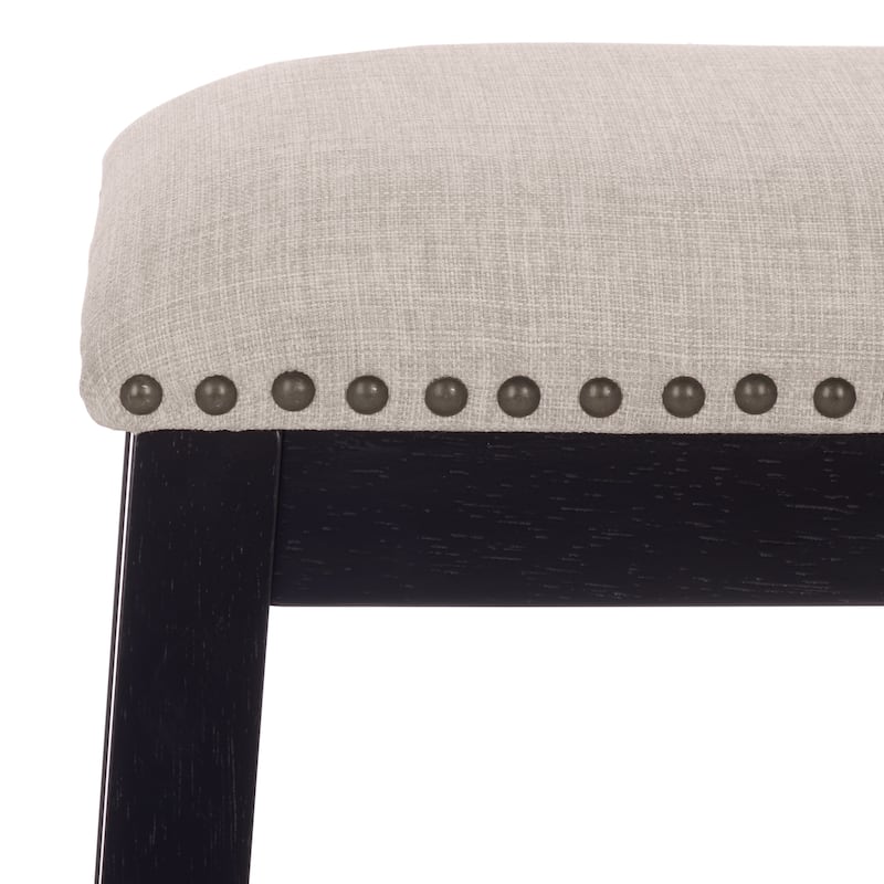 SAFAVIEH Ikuko White Counter Stool - 18.8" W x 13" L x 25" H - 19"W x 13"D x 25"H