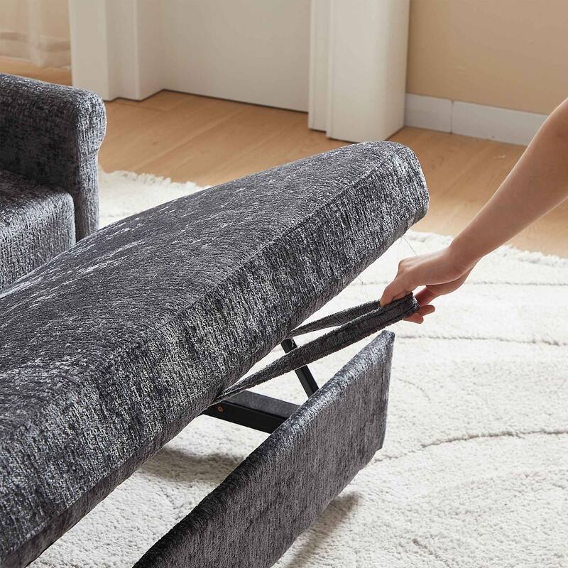 58.27 "cushioned sofa bed with adjustable backrest