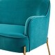 preview thumbnail 93 of 117, Barbara 43" Contemporary Velvet Loveseat Sofa with Goldtone Metal Legs by HULALA HOME