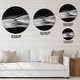 preview thumbnail 4 of 9, Designart 'Glittering Silver Pattern' Oversized Modern Wall CLock