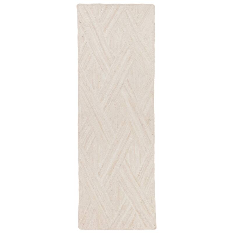Vero Natural Trellis Area Rug - 4' x 12' - Ivory - Runner