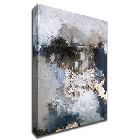 Waterfall by Design Fabrikken With Hand Painted Brushstrokes, Print on Canvas