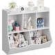preview thumbnail 8 of 15, Kids 2-Tier Toy Storage Organizer Bookshelf,5 Compartment Bookshelf