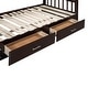 preview thumbnail 9 of 25, Wooden Twin Size Daybed with Twin Size Trundle, Extendable Daybed with Two Storage Drawers, Espresso