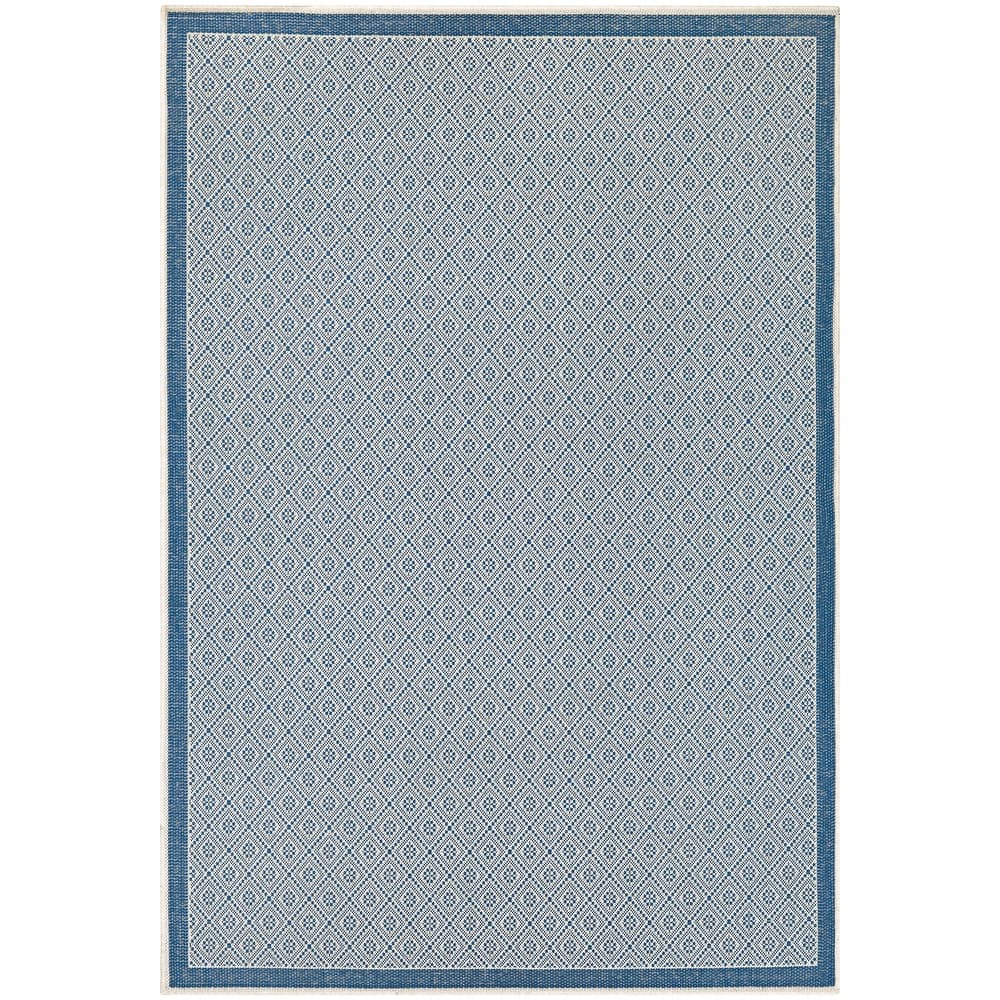 Dream Decor Rugs Samantha Kimberly Blue Ivory Indoor Outdoor Area Rug