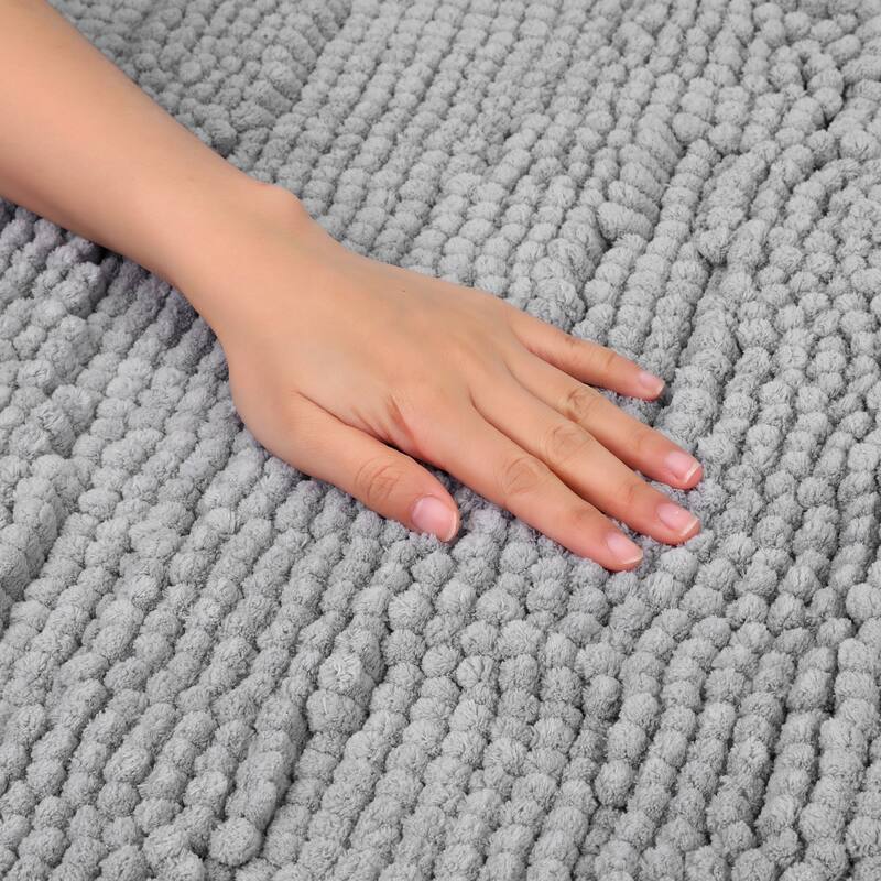 Letter Bathroom Mat Soft Fluffy Chenille Non Slip Backing Absorbent Toilet Baths Rugs Home Gifts