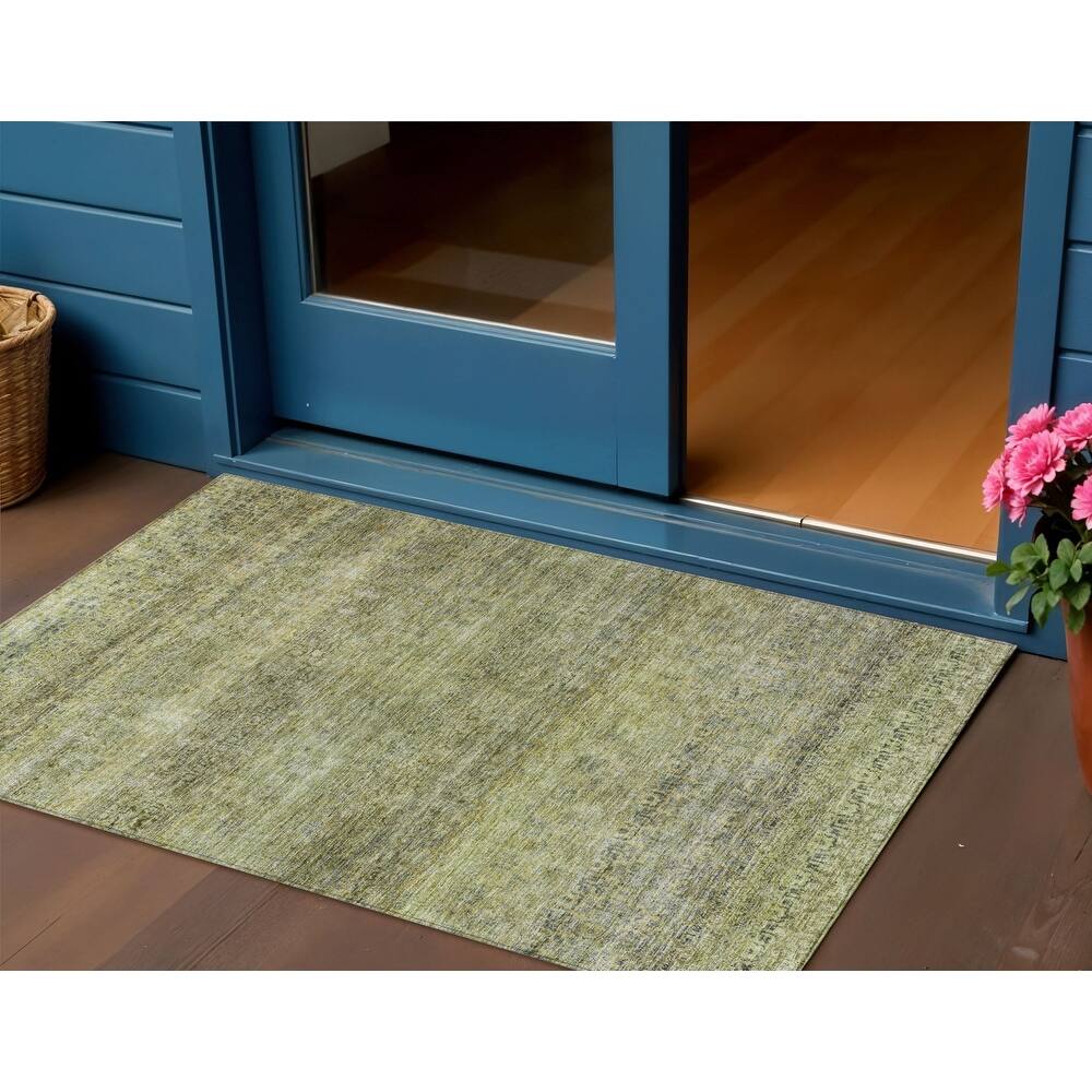 HomeRoots Striped Transitional Rectangle Outdoor Rug