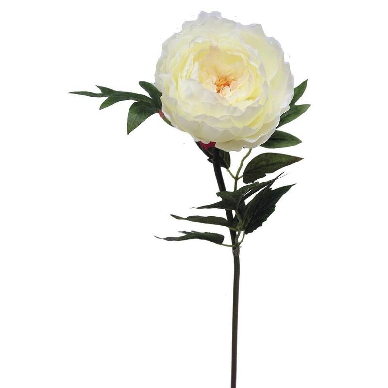 Creamy White Peony Garden Stem Artificial Flower Bed Bath & Beyond