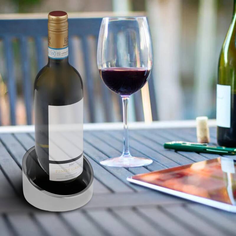 Nambe 6290 Tilt Wine Coaster - 5" x 2.75"
