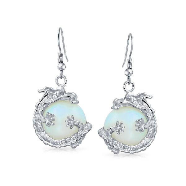 Shop Fashion Rainbow Opalite Glass Round Ball Dangle Orb Asian
