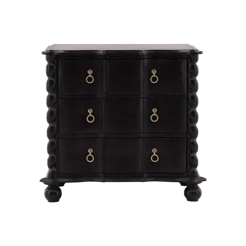 Furniture Classics Deeds Black Mahogany Brass Detail Storage Chest