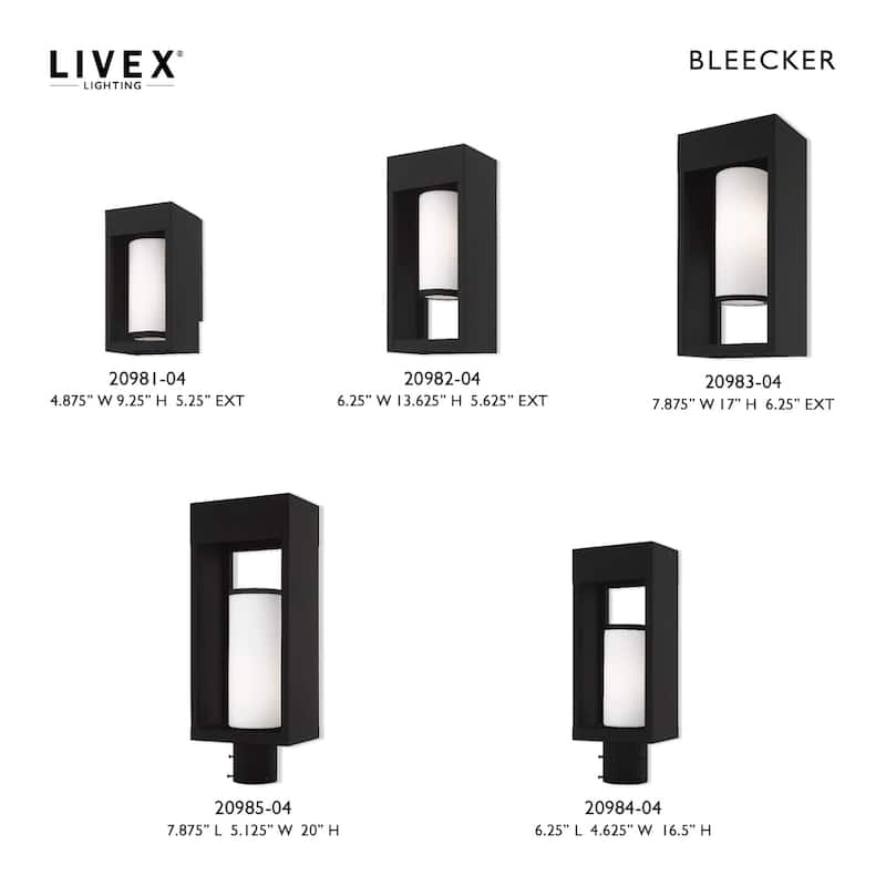 Livex Lighting Bleecker Single Light 9" Tall Outdoor Wall Sconce