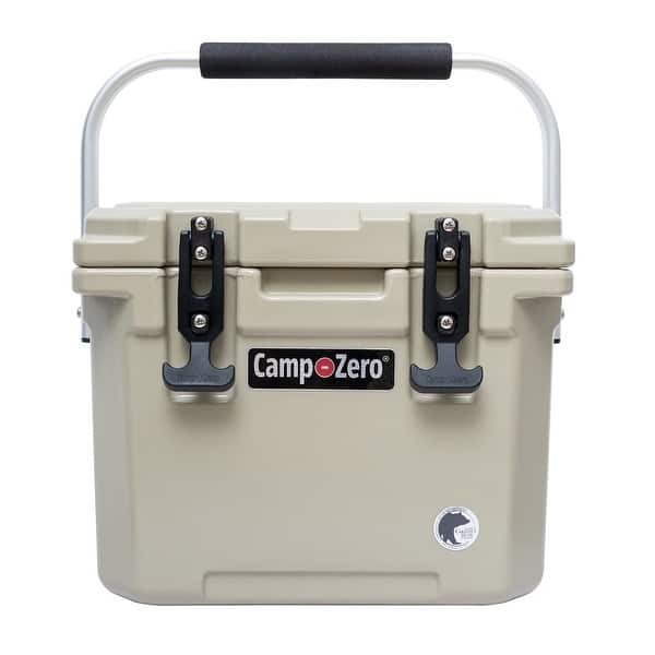 CAMP-ZERO Cooler Premium De 10.6 Cuartos - Cofre De Hielo Compacto, Rotomoldeado, Ideal Para Playa Y Camping