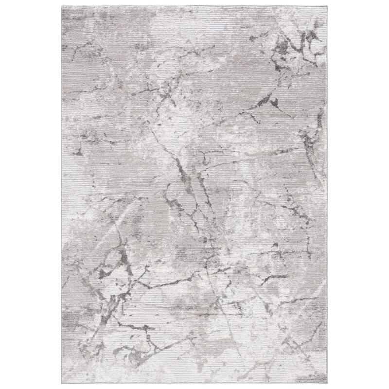SAFAVIEH Meadow Vilma Modern Abstract Rug - 6'7" Square - Grey/Dark Grey